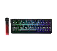 YUNZII x MADLIONS MAD68 HE Activa rápidamente el Teclado de Juego mecánico magnético de Cable 60% Interruptor de Efecto Hall de accionamiento Ajustable, Tapa de Clave PBT RGB Plug (Negro)