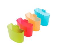 YUOIUX Juego de 4 soportes para bolsas de té que cuelgan el lado de la taza, soporte europeo para galletas de colores simples para colgar bolsas de té