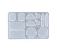 YUOIUX Molde de resina epoxi de cristal, hecho a mano, multiestilo, para pendientes, colgantes de silicona, molde para joyería