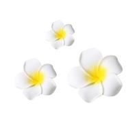 YUOIUX Pinza para el pelo realista con flor de plumeria, elegante, para boda, con diseño de pico de pato, pasador lateral antideslizante para forma de cabello