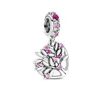 YUOPMB Abalorio de plata 925 para bolso de mano, diseño de hueso de serpiente, pulsera de cadena de hueso de serpiente, regalo familiar, colgante de árbol feliz, talla única, Ágata