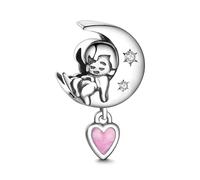 YUOPMB Abalorio de plata 925 para bolso de mano, diseño de hueso de serpiente, pulsera de cadena de hueso de serpiente, regalo familiar, colgante de árbol feliz, talla única, Ágata