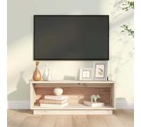 YUOTYRKTEJRSG Madera Maciza de Pino Estilo rústico 90x35x35 cm marrón | Mueble TV madera pino maciza 90x35x35 cm flotante con almacenamiento y estante para sala de estar y dormitorio