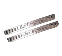 YUPACK 4 Piezas De Molduras De Umbral De Puerta Coche para Citr-oen Berlingo B9 MK2 II 2008-2019 Protector Decoración Estribos Inoxidable Bienvenidos Guardias Placa Pedal Accesorios,Silver