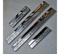 YUPACK 4 Piezas De Molduras De Umbral De Puerta Coche para NIS-San X-Trail T32 2014-2022 Protector Decoración Estribos Inoxidable Bienvenidos Guardias Placa Pedal Accesorios,Silver