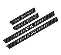 YUPACK 4 Piezas Fibra Carbono Protector Umbral Puerta Coche para Citr-oen C3 C4 C5 C6 C8 C-Elysee VTS, Accesorios de Decoración para Estribos de Umbral de Puerta de Coche Antiarañazos, C4