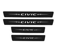 YUPACK 4 Piezas Molduras de Umbral de Puerta Coche para Hon-da Accord Civic HR-V, Pegatinas de Protector Decoración Estribos de Fibra Carbono, Civic