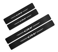 YUPACK 4 Piezas Molduras De Umbral De Puerta Coche para Hon-da HR-V CR-V Protector Decoración Estribos Fibra Carbono Bienvenidos Guardias Placa Pedal Accesorios, CR V