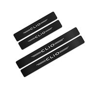 YUPACK 4 Piezas Molduras de Umbral de Puerta Coche para REN-Ault Clio Alaskan Espace, Pegatinas de Protector Decoración Estribos de Fibra Carbono Bienvenidos Guardias Placa Pedal Accesorios,Clio