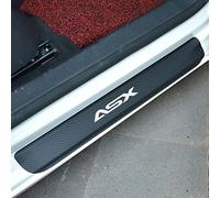 YUPACK 4 Piezas Tira de Protectores de Decoración para Estribos de Umbral de Puerta de Coche, para Mitsu-bishi ASX Pajero L200 Lancer Mirage Outlander Pegatina de Fibra Carbono Antiarañazos,ASX White