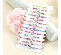 YUPDFGB 12 pz unicorno bracciali di amicizia, fiori di unicorno colorato gioielli per bambini, per ragazze borse da festa compleanno dei bambini scuola di natale cono riempimento