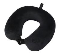 YUPDFGB Almohada de Viaje, Almohada Cervical de Memory Foam con Funda de Terciopelo, Cómoda y Ligera, Ideal para Avión, Coche, Tren, Autobús y Hogar, Incluye Bolsa de Almacenamiento (Negro)