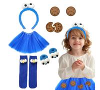 YUPDFGB Disfraz de Monstruo de las Galletas, 5 Unidades de Disfraz de Monstruo de las Galletas para Mujer, para Fiestas de Carnaval, Halloween, Cumpleaños y Más