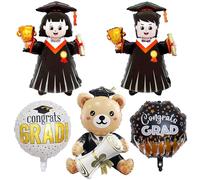YUPDFGB Globo de graduación Hombres y Mujeres, Sostenga el Globo de Modelado del Oso del Diploma, Decoración aprobada del Examen, Certificado de la Fiesta de Graduación de los Graduados