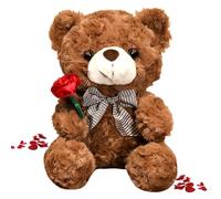 YUPDFGB Orso Teddy per San Valentino, Orso di Peluche Grande con Rosa D'Amore per Fidanzata e Bambini per San Valentino, 20CM