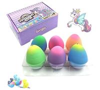 YUPDFGB Unicornio Eclosionando Huevos Arcoíris, Unicornios Que Eclosionan, Pack de 6 Juguetes para Niños y Niñas,Caja Sorpresa para Eclosión Mágica Regalos para Cumpleaños