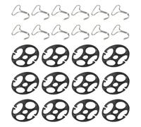 YUPEIUKLI 24 Piezas de Ganchos de Metal para Placa de Cubierta para reforzar Cojines, Sujetadores de Cubierta, Clip de Bloqueo de Gancho y Mandril