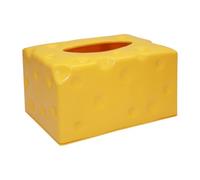 YUPEIUKLI Caja de pañuelos con Forma de Queso, contenedor de Almacenamiento para encimera de Cocina, Organizador de Papel, decoración caprichosa para el hogar