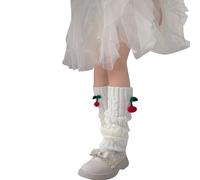 YUPEIUKLI Calentadores de piernas para niñas, Calcetines de Punto Trenzado para niños, Leggings de Vestir, Accesorios para Uniformes Escolares, Medias de Invierno para niños