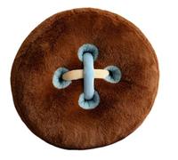 YUPEIUKLI Cojín Redondo de Suelo Botones en Color contrastante, Almohada otomana Peluda para Sentarse en la Sala de Estar con ventanal.