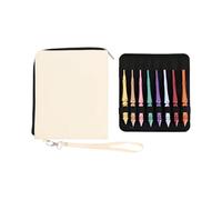 YUPEIUKLI - Juego de 8 Agujas de Crochet ergonómicas de aleación de Aluminio para Tejer y Tejer, para Principiantes, 3,0 mm - 7,0 mm