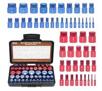 YUPEIUKLI - Juego de comprobadores de roscas de 52 Piezas, calibres métricos para Tornillos, Sujetadores, Mantenimiento de Taller, Aluminio