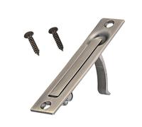 YUPEIUKLI Manija de Puerta corrediza Bordes al RAS, Color Negro Mate, construcción de aleación de Zinc Macizo, pestillos de Doble Gancho, herrajes