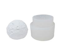 YUPEIUKLI Moldes para tarros de Resina en Forma de Luna, moldes para Velas con Tapa para Hacer Velas, portavelas, Tarro de Almacenamiento de Joyas