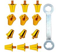 YUPEIUKLI - Paquete de 12 Tacos de fútbol de aleación de Aluminio de Repuesto, Antideslizantes, para Mejorar la tracción en césped Mojado