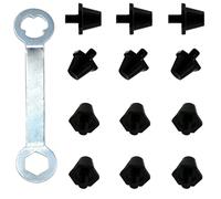 YUPEIUKLI - Paquete de 12 Tacos de fútbol de aleación de Aluminio de Repuesto, Antideslizantes, para Mejorar la tracción en césped Mojado