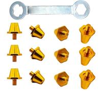 YUPEIUKLI - Paquete de 12 Tacos de fútbol de aleación de Aluminio de Repuesto, Antideslizantes, para Mejorar la tracción en césped Mojado