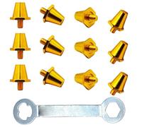 YUPEIUKLI - Paquete de 12 Tacos de fútbol de aleación de Aluminio de Repuesto, Antideslizantes, para Mejorar la tracción en césped Mojado