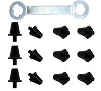 YUPEIUKLI - Paquete de 12 Tacos de fútbol de aleación de Aluminio de Repuesto, Antideslizantes, para Mejorar la tracción en césped Mojado