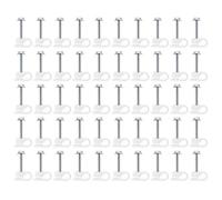 YUPEIUKLI Paquete de 50 Clips para Cables de Acero Inoxidable, Color Blanco, con Tornillos insertados para una gestión Segura del cableado.