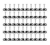 YUPEIUKLI Paquete de 50 Clips para Cables de Acero Inoxidable, Color Blanco, con Tornillos insertados para una gestión Segura del cableado.