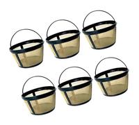 YUPEIUKLI Paquete de 6 cestas de Filtro de Acero Inoxidable para cafetera, con Capacidad para 6 a 8 Tazas, diseño Resistente y Reutilizable para Uso doméstico.