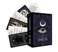 yupeuooe Baraja de Tarot | Cartas De Orientación Mazo De 52 Piezas,Guía De Significados Juego De Bolsillo para Adivinación Amor Trabajo Aventuras Fiestas Halloween