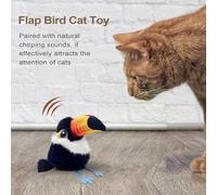 yupeuooe Juguete De Pájaro para Gatos - Juguete Interactivo Interior para Gatos con Sonido De Canto - Accesorios De Actividad a para Mascotas Gatitos Interior Exterior