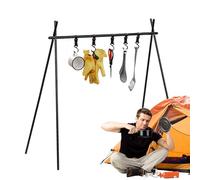 yupeuooe Perchero Colgante para Camping,Soporte Robusto De Trípode para Menaje De Cocina,Estante Triangular - para Picnic al Aire Libre Barbacoa Viaje Utensilios de