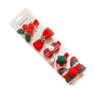 yupeuooe Pinzas de Navidad para el cabello, pasadores gruesos para el pelo, juego de 5 horquillas bonitas y elegantes, pinzas para el pelo de vacaciones para niñas, mujeres y niños, pasadores de