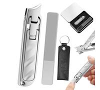 yupeuooe Travel Nail Clipper Set, Portable Nail Clipper Set,APERTURA OBLICA APORTACIÓN DE PIEZAS DE PIEZA SET - Tijeras plegables de acero inoxidable ultra para la seguridad de los niños