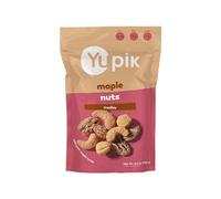 Yupik Nueces de arce mixtas de 155 g, sin gluten, Kosher, sin OMG, nueces esmaltadas de arce con jarabe de arce puro, almendras tostadas secas, anacardos, nueces y avellanas acogedoras
