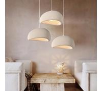 YUPIN Lámpara Colgante Crema Moderna Restaurante Hecho A Mano Luz Colgante Wabi-sabi Marrón Luz Colgante E27 Decorativa Ajustable Lámpara Araña Lámpara Techo Sala De Estar Dormitorio 3 Cabeza(Blaiken