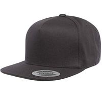 Yupoong Classics 5-Panel Cotton Twill Snapback Cap Gorro/Sombrero, Gris Oscuro, Talla única Unisex Adulto
