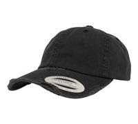 Yupoong Gorra Dad Cap Low Profile Destroyed, Cierre Strapback, Algodón