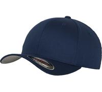 YUPOONG Inc. Gorra Flexfit Wooly Combed Cap en azul marino S/M