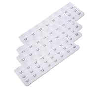 YUPPIE TONE Hebilla de extensión de ropa interior Extensores de Sujetador Correa de Sostén Gancho de mujer,8 ganchos (3 filas 8 ganchos, Blanco-4)