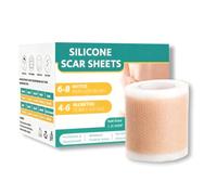 YUPZAR 1 Pieza de Silicone Scar Sheets, Rollo de Hidrocoloide, Para Cicatrices de Cesáreas, Operaciones, Quemaduras, Queloides, Acné y Más, 4 cm x 300 cm