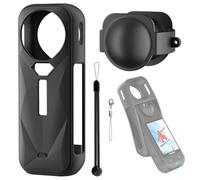 YUPZAR 1 Pieza Funda de Silicona Negra para Insta360 X5, Funda Protectora Suave con Tapa para Lente, Protección Total para Cámara de Acción Accesorios