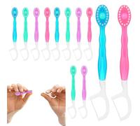 YUPZAR 12 Piezas de Mini Cepillo Dientes Viaje, Envasados Individualmente Diseño de Doble Extremo, 5 en 1 Raspador de lengua,Adecuados para Viajes de Negocios, Unisex